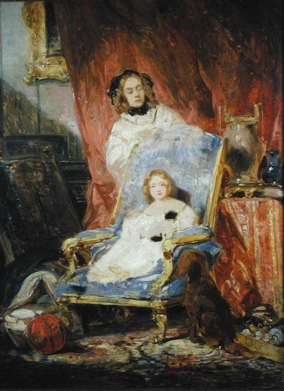 La signora Eugene Isabey e sua figlia - Musee de la Ville de Paris, Musee Carnavalet